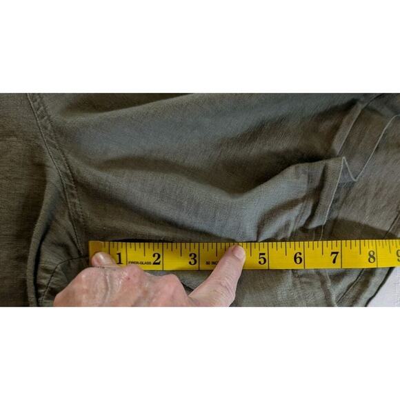 Venezia Jeans Womens Plus Sz 26/28 Green Linen Blend Shorts 6.5" Inseam - Picture 6 of 7